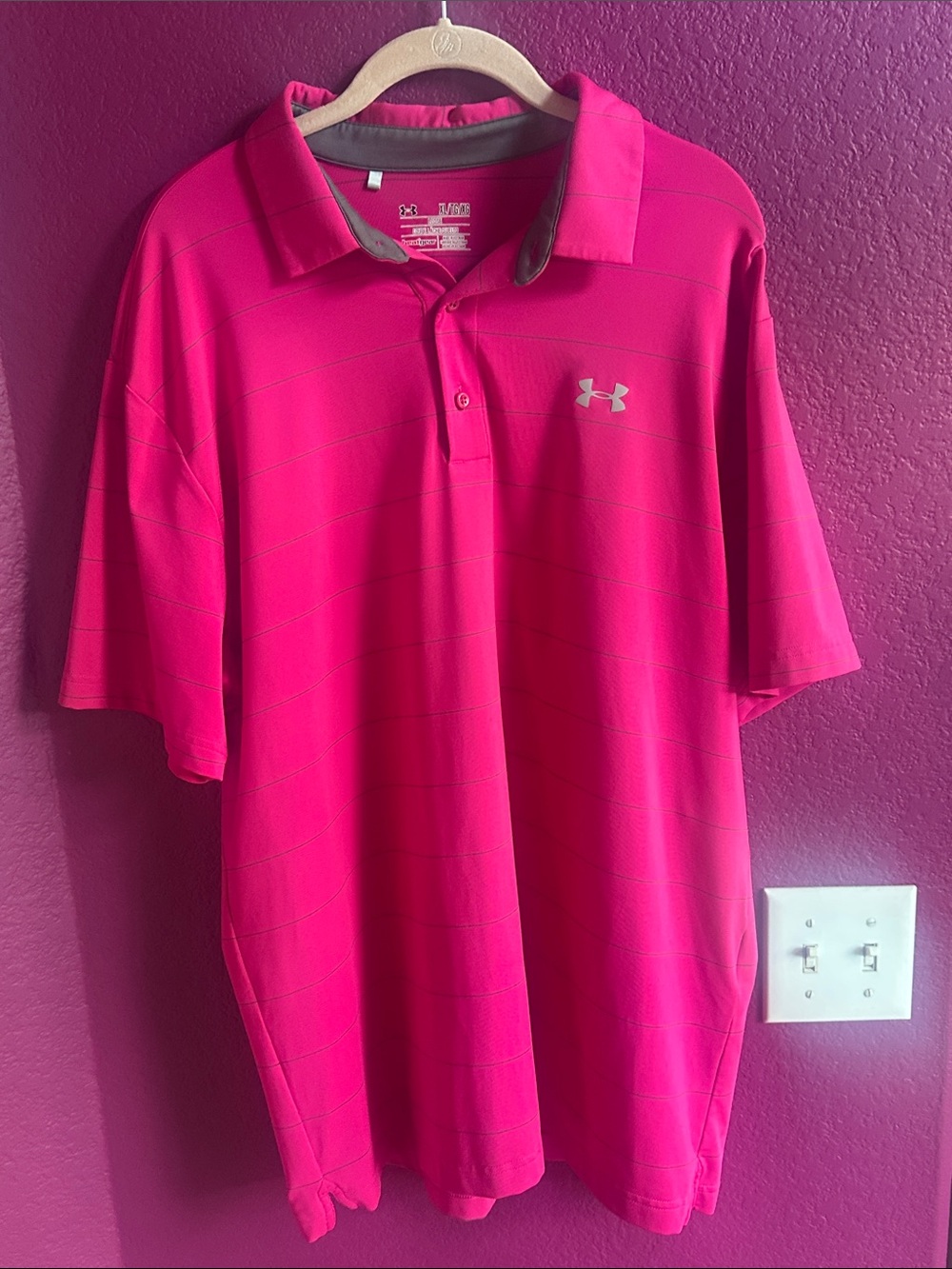 Under Armour Hot Pink Short-Sleeve Performance Polo